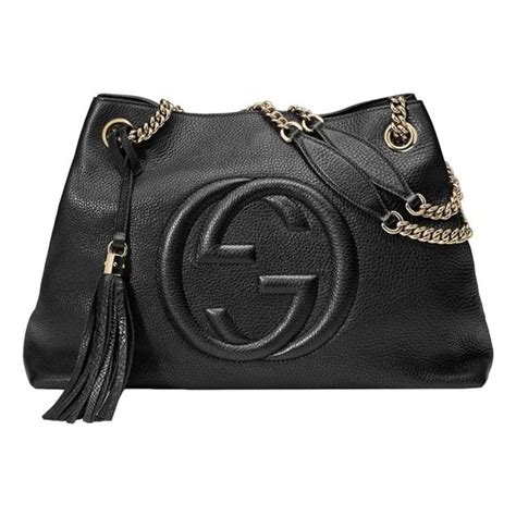 Gucci Soho Large Leather Chain Shoulder Handbag Black BHFO 